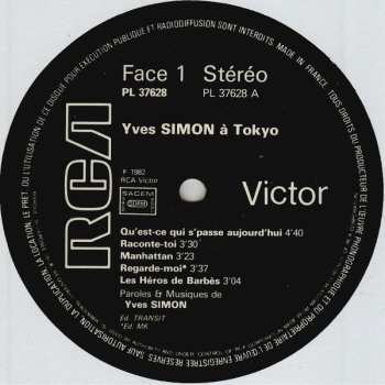 LP Yves Simon: Concert À Tokyo