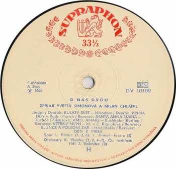 LP Yvetta Simonová: O Nás Dvou