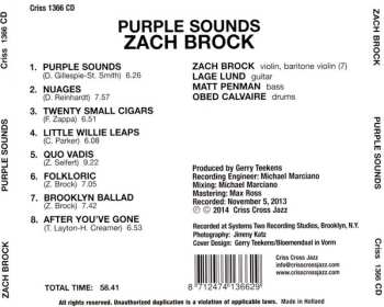 CD Zach Brock: Purple Sounds 
