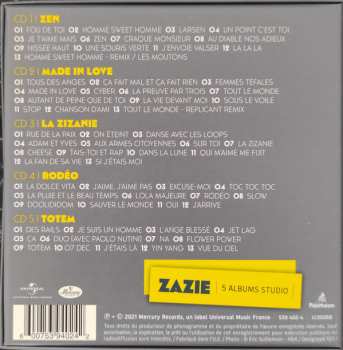 5CD/Caja Zazie: 5 Albums Studio