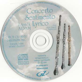 CD Czech Chamber Philharmonic: Concerto Sentimento Lyrico