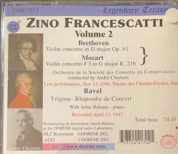 CD Ludwig van Beethoven: Volume 2: Violin Concertos Live Broadcasts 1946 / Tzigane 1947