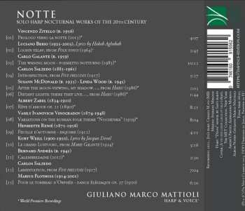 CD Kurt Weill: Notte (Solo Harp Nocturnal Works Of The 20th Century)