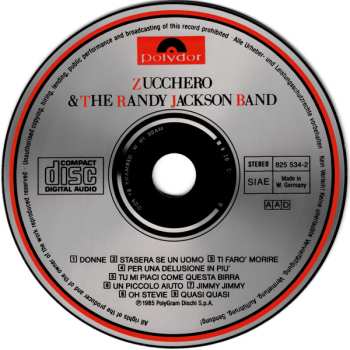 CD Zucchero: Zucchero & The Randy Jackson Band