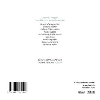 CD Zürcher Sing-Akademie: Frank Martin et ses contemporains