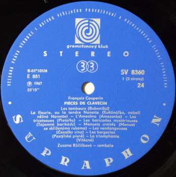 4LP Zuzana Růžičková: Cembalo V Hudbě (16.-18. Století) (4xLP + BOOKLET)