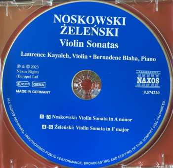 CD Zygmunt Noskowski: Violin Sonatas