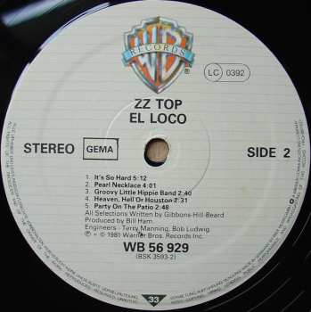 LP ZZ Top: El Loco